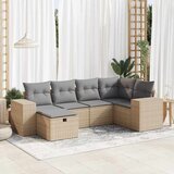 6-dijelni set vrtnih sofa s jastucima bež od poliratana | shoptok.hr
