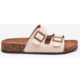 EVENTO Women's Cork Platform Slippers With Buckles Beige Vesina | shoptok.hr