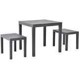 Vrtni stol s 2 klupe plastični smeđi | shoptok.hr