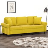  The Living Store Kavč trosed z okrasnimi blazinami rumen 180 cm žamet - Trosed, (21494287) | Shoptok.si
