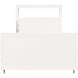 vidaXL Posteljni okvir z vzglavjem bel 75x190 cm trdna borovina, (21304162) | Shoptok.si