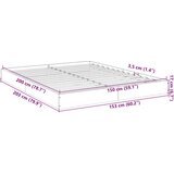 vidaXL Posteljni okvir bel 150x200 cm inženirski les | Shoptok.si