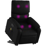 vidaXL Električni masažni naslonjač na podizanje od umjetne kože crni | shoptok.hr
