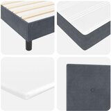  Posteljni dno z vzmetnico temno sivo 140x190 cm žamet, (22052664) | Shoptok.si