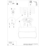  SL.1054 - plafonsko svetlo square 2xE27/60W/230V belo | Eponuda.com