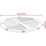 Stolna ploča Ø70x2 cm okrugla od masivnog bagremovog drva | shoptok.hr