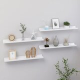 vidaXL Stenske police 4 kosi visok sijaj bele 60x9x3 cm, (20765183) | Shoptok.si