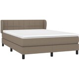  Krevet s oprugama i madracem smeđesivi 140 x 190 cm od tkanine | shoptok.hr