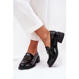 VINCEZA Lacquered Leather Moccasins On Heel | Shoptok.si