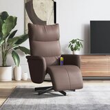 vidaXL Masažni naslanjač z naslonom za noge rjavo umetno usnje | Shoptok.si