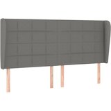  Uzglavlje s ušima tamnosivo 203x23x118/128 cm od tkanine | shoptok.hr
