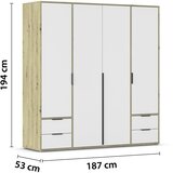 Boxxx OMARA S KLASIČNIMI VRATI, bela, hrast artisan | Shoptok.si