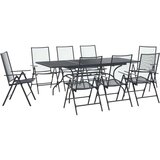  Vrtni set za objed 9 pcs Antracit 212 x 90 x 76 cm - 8-mjesta | shoptok.hr