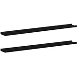 Zidne police 2 kom crne 100 x 9 x 3 cm | Eponuda.com
