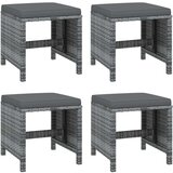 vidaXL 19-dijelni vrtni blagovaonski set s jastucima poliratan sivi | shoptok.hr