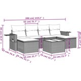 vidaXL 7-dijelni set vrtnih sofa od poliratana s jastucima crni | shoptok.hr