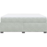  Krevet s oprugama i madracem svjetlosivi 200x200 cm baršunasti | shoptok.hr