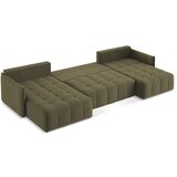 Makamii Kaki zelena sklopiva/s prostorom za odlaganje kutna garnitura (u obliku slova "U") Moku – | shoptok.hr