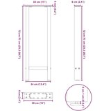  Noge za konzolno mizo antracitne barve 2 kosa 38 x (72-73) cm jeklo | Shoptok.si