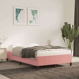 vidaXL Okvir za krevet ružičasti 120 x 190 cm baršunasti | shoptok.hr
