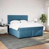  Krevet s oprugama i madracem plavi 200x200 cm baršunasti | shoptok.hr