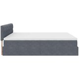 vidaXL Otomanski posteljni okvir z vzmetnicami siv 200x200cm žamet | Shoptok.si