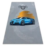 BAMBINO 41730 pralna preproga Avto, dirka za otroke protizdrsna - siva / modra 200x290 cm, (5000176494)