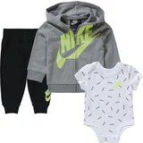 Nike Sportswear Komplet siva / jabolko / črna