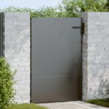 vidaXL Vrtna vrata Crna 105 x 150 cm Čelik s praškastim premazom | shoptok.hr