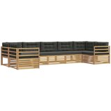 vidaXL Zunanja garnitura za sedenje 7 pcs Bela in antracit Poliester, (5000280845) | Shoptok.si