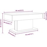  Stolić za kavu dimljeni hrast 96 x 50 x 45 cm konstruirano drvo | shoptok.hr