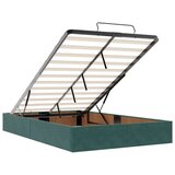  Otomanski krevet s madracem&amp LED tamnozeleni 120x200cm baršun | shoptok.hr