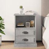 The Living Store Nočna omarica betonsko siva 43x36x60 cm - Nočna Omarica, (21433259) | Shoptok.si