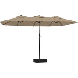  Dvostruki suncobran smeđesivi 449 x 265 cm | Eponuda.com