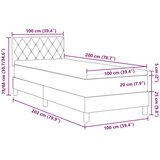  Tapecirani krevet s madracem Tamnoplavi 100x200 cm Baršun | shoptok.hr