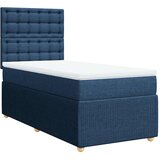  Krevet s oprugama i madracem plavi 90 x 200 cm od tkanine | shoptok.hr