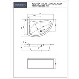 AQUAART kada nautica 150L/O kutna akrilna kada s oblogom 1500X1000X600 | shoptok.hr