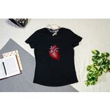  srce - strukirana majica crna | Eponuda.com
