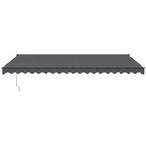 Tenda na uvlačenje antracit 5 x 3 m od tkanine i aluminija | shoptok.hr