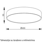 Vesta 350 plafonska svetiljka 30W 3000/4000K crna | ePonuda.com