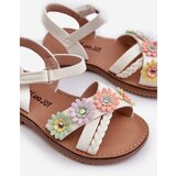 Boto Children's Sandals with Velcro Closure with Flowers White Nestalee | Shoptok.si