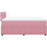 vidaXL Krevet s oprugama i madracem ružičasti 120 x 190 cm baršunasti | shoptok.hr