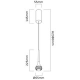 Open design OR80322 - led luster na sajli crima LED/7W/230V sjajni hrom | Eponuda.com