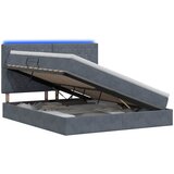  LED krevet za pohranu s madracem Tamnosiva 160 x 200 cm Baršun | shoptok.hr