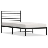 Metalni okvir za krevet s uzglavljem crni 100x200 cm | shoptok.hr