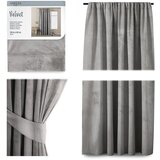 Restilo Svetlo siva žametna zavesa AmeliaHome Velvety, 245 x 140 cm | Shoptok.si
