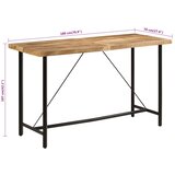  Barski stol 180 x 70 x 107 cm masivno drvo manga i željezo | shoptok.hr