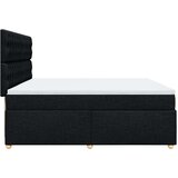 vidaXL Krevet s oprugama i madracem crni 200x200 cm od tkanine | shoptok.hr