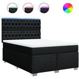 Maison Chic Box spring postelja - Vzmetna postelja z vzmetnico črna 160x200 cm blago SL5598, (21887250) | Shoptok.si