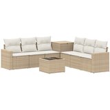  Set sofe 8 kom. Bež i krem bijela Poli Rattan i čelik | shoptok.hr